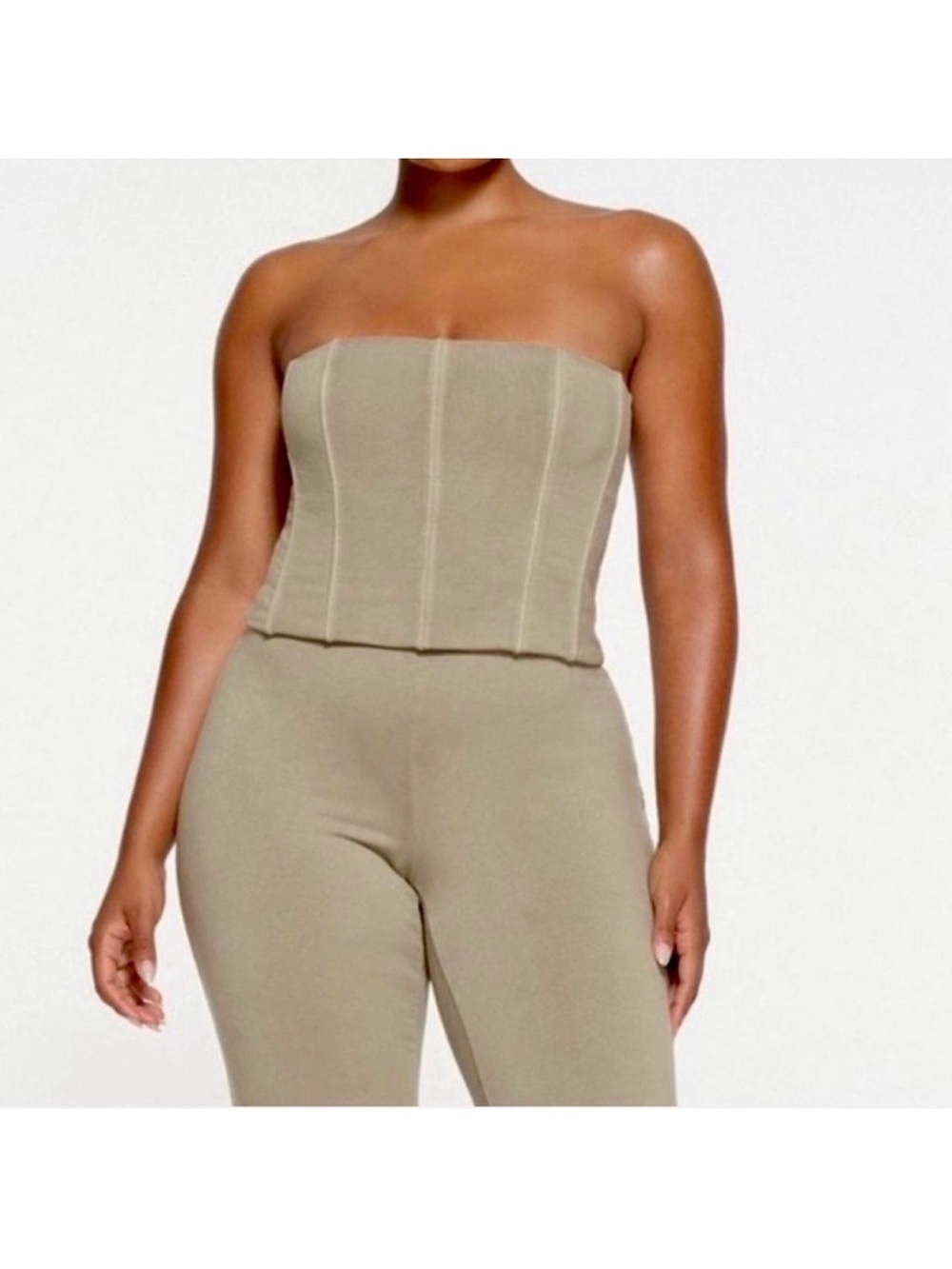 Skims NWOT Taupe Corset Set